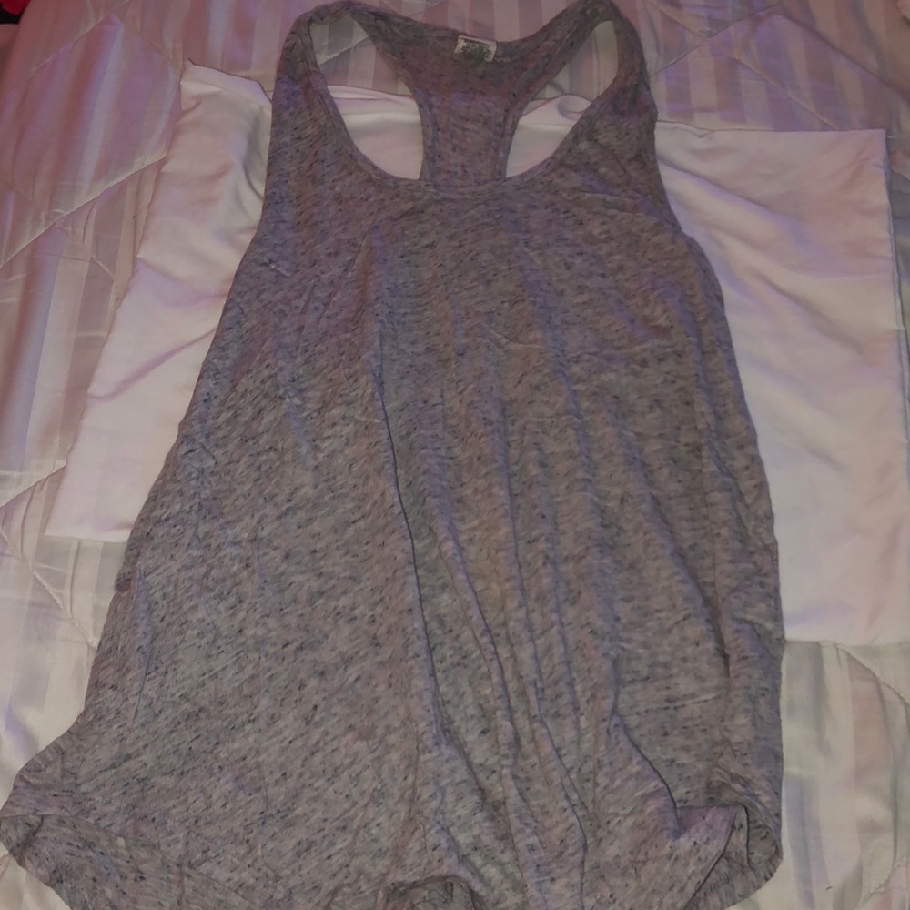 PINK gray razorback tank top
